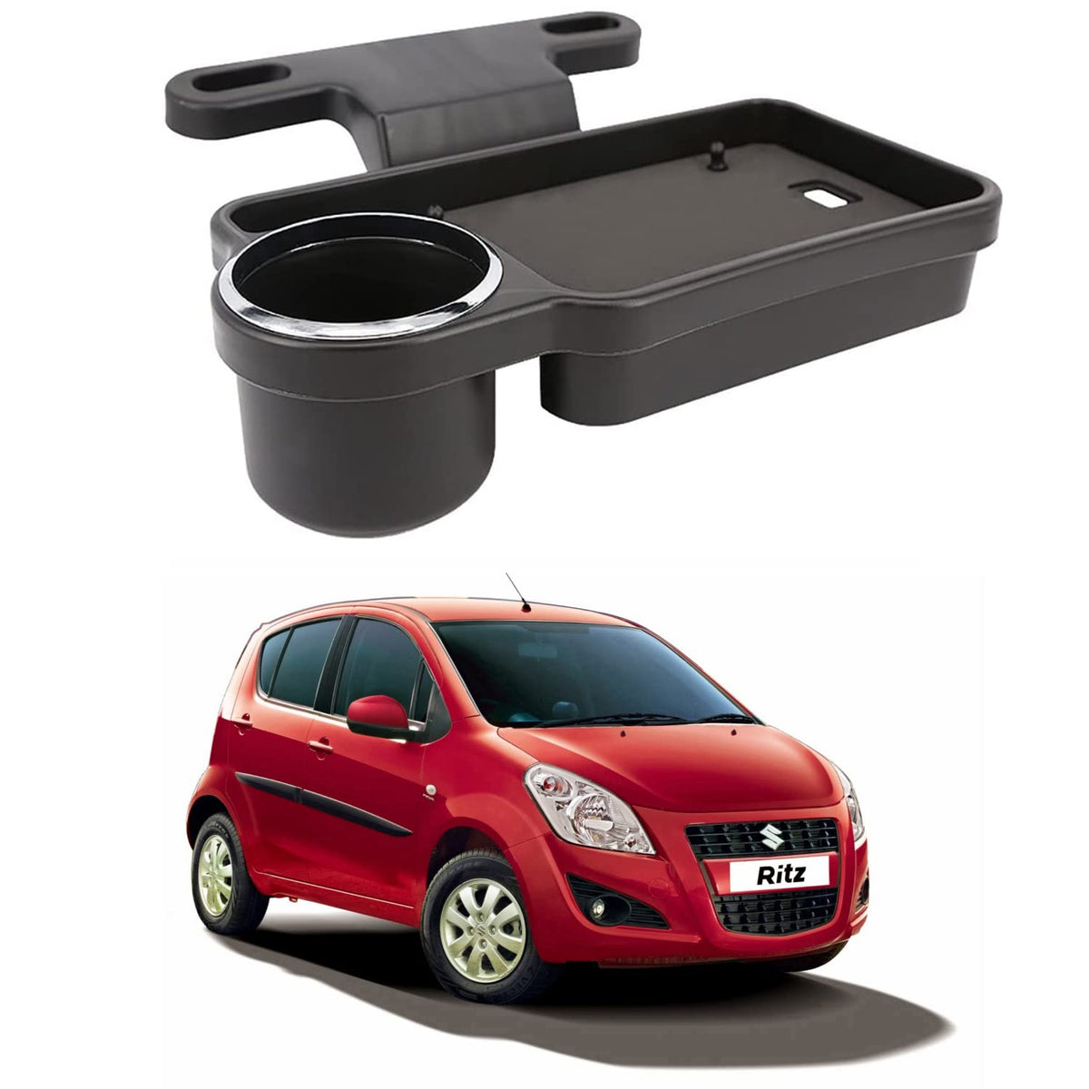 Oshotto (FT04) Foldable Car Auto Headrest Rear Back Seat Table Drink Food Cup Tray Holder Compatible with Maruti Suzuki Ritz  