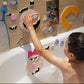 Buddy & Barney Silly Faces Bath Stickers, Hilarious Facial Expressions Foam Stickers Bath Toy for Children 3+, Pack of 37 Reusab