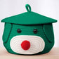 BROOM Home Cute Baby Bear Handmade Jute Cotton Woven Storage Basket With Cap, Nursery Organizers And Storage,Kids Basket, Toy Bi