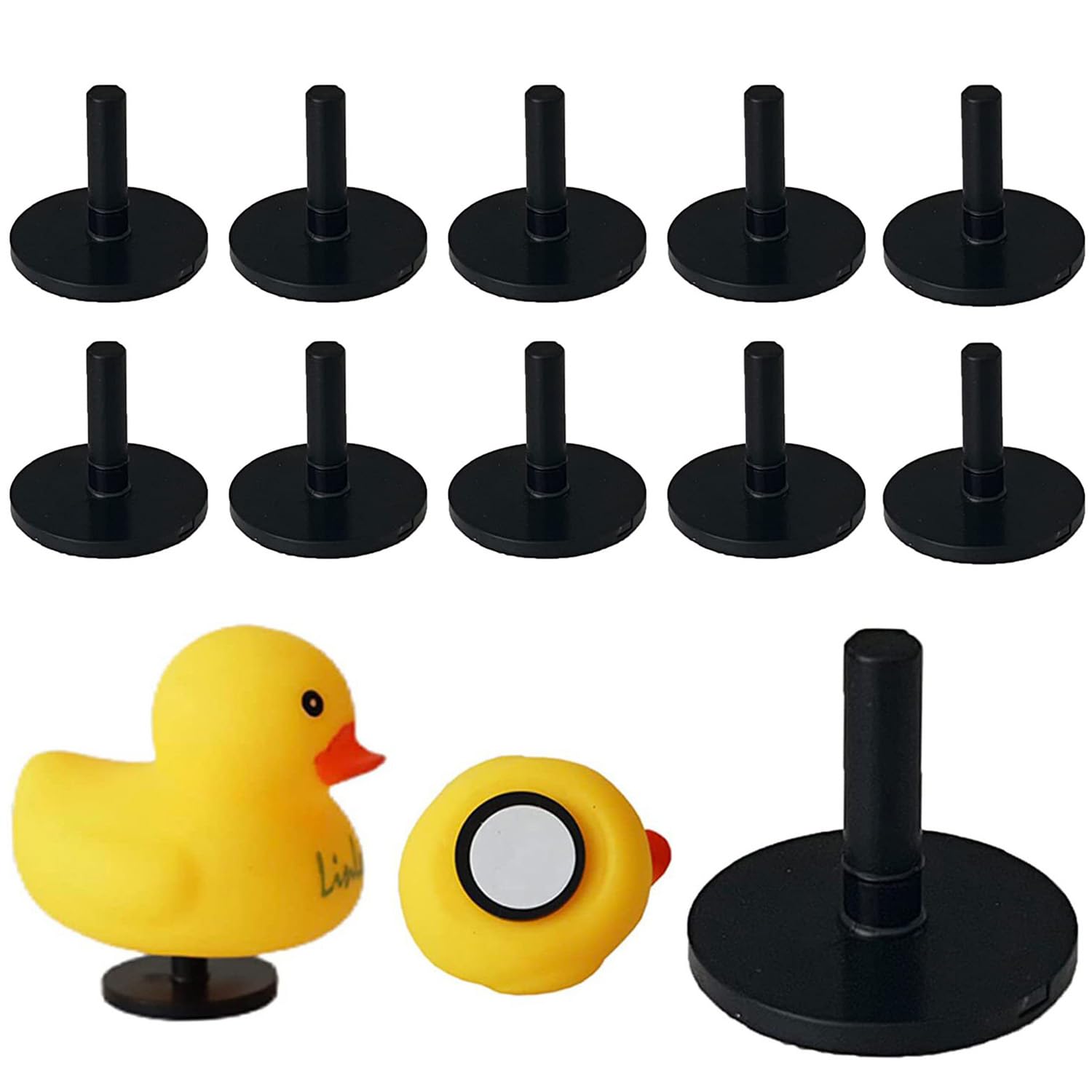 10Pcs Duck Plug - Rubber Duck Mount,Flock Locker Rubber Duck Holder for Jeep Dash and Fixed Display,Gift for Jeep Lover Includes
