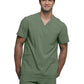 Cherokee Infinity Men Scrubs Top V-Neck Ck900A, S, Olive