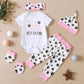 Aslaylme Newborn Girl Outfits Baby Coming Home Outfit Going Home Outit Baby Girl Bodysuit (Pink,0-3 Months)
