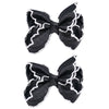 3 Inch Hair Bows for Girls Alligator Clips Grosgrain Ribbon Solid Color Hair Accessories for Little Teen Toddler Girls Kids (Bla