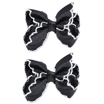 3 Inch Hair Bows for Girls Alligator Clips Grosgrain Ribbon Solid Color Hair Accessories for Little Teen Toddler Girls Kids (Bla