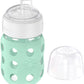 Lifefactory 8-Ounce Wide Neck Glass Baby Bottle With Protective Silicone Sleeve And Sippy Spout, Mint (Lg2251Wmi4)