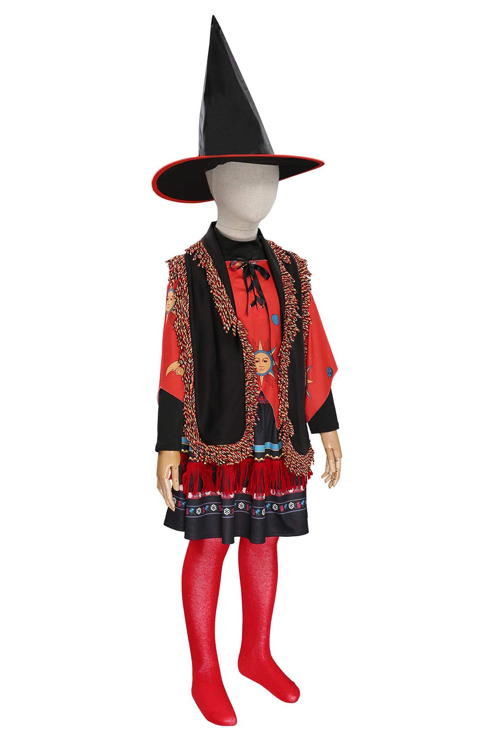 Taeyue Kids Girls Dani Dennison Costume Halloween Witch Cosplay Dress Suit With Hat,Xxlarge