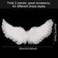 Gejoy 2 Pieces Angel Feather Floating Wings Halloween Costume With Elastic Straps For Women Adults Cosplay(23.62 X 15.75 Inch,Wh