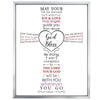 Hamuiers Baby Baptism Gifts For Boy Or Girl, Christening Gifts Baby Dedication Gift Baptism Frame God Bless Nursery Decor, Silve