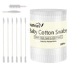 Baby Cotton Swabs, Paper Sticks Cotton Buds For Baby Ear Nose Clean-200Pcs(Spiral And Pointed)