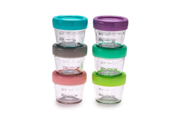 Melii Glass Food Storage Jars - 6-Pack (4Oz) With Airtight, Leakproof Lids, Bpa-Free & Eco-Friendly, Microwave, Freezer, Dishwas