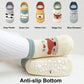 Exegawe Baby Socks With Grippers 5 Pairs Toddler Kids Cartoon Floor Ankle Non Slip Socks(Style G, M/1-3T)
