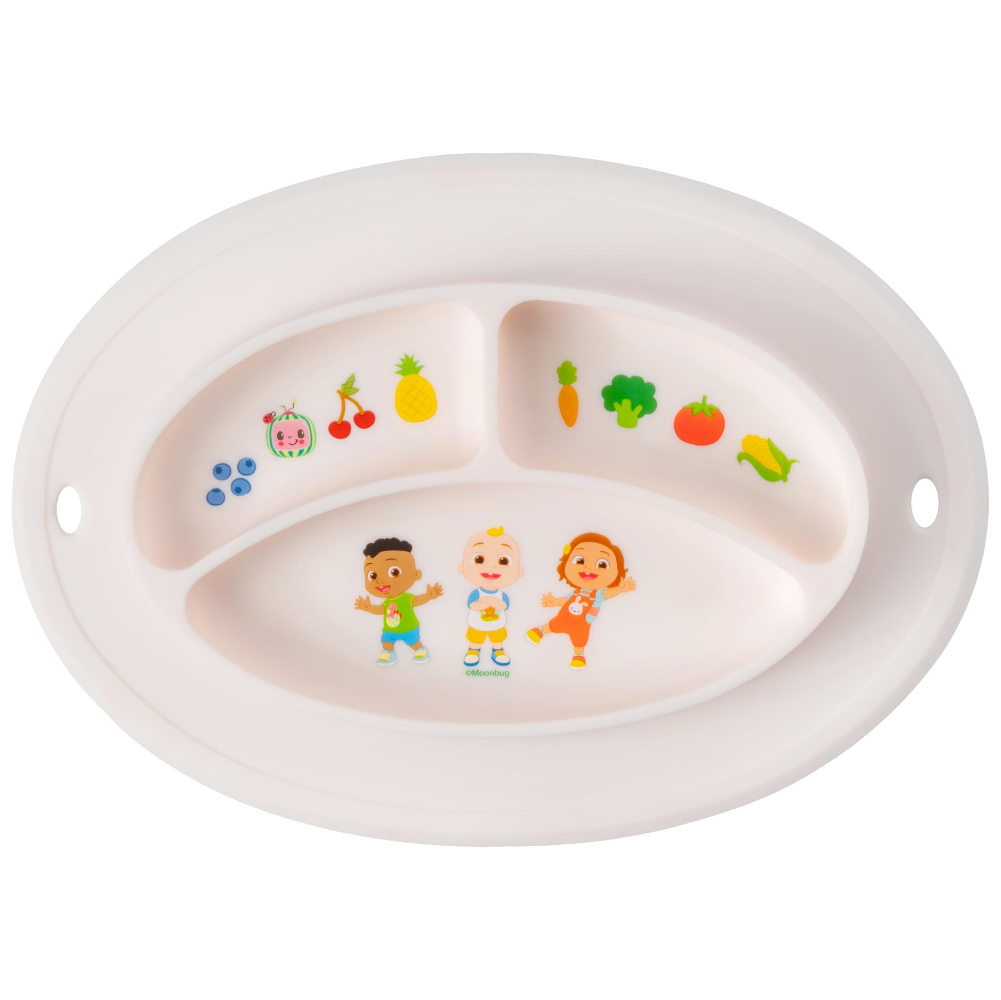 Upwardbaby Cocomelon Silicone Baby Plate - Suction Plates For Baby, Non Slip Reusable Portable Toddler Plates With Suction, Less