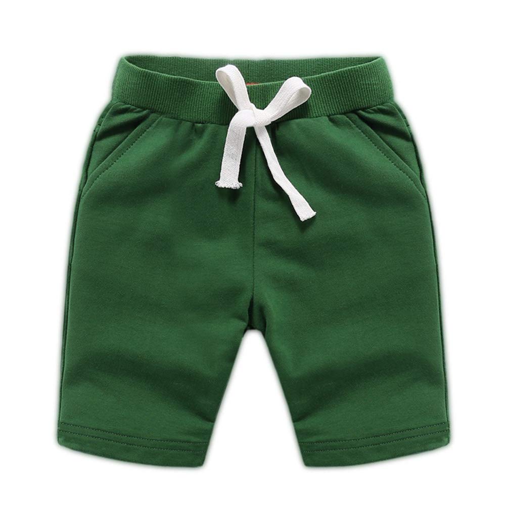 Haxico Toddler Baby Boys Summer Knee Length Solid Cotton Candy Sport Shorts Kids Harem Pants Army Green