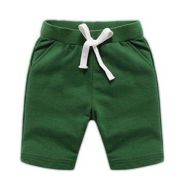 Haxico Toddler Baby Boys Summer Knee Length Solid Cotton Candy Sport Shorts Kids Harem Pants Army Green