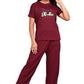 FELLAMO Girls Stretchable Fabric Printed Night Suit125 Maroon 1314Y