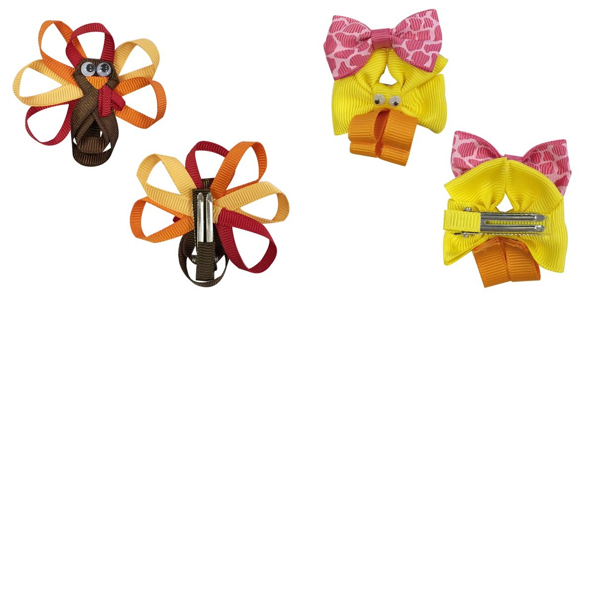 Wrapables Baby Toddler Ribbon Sculpture Hair Clips (Set Of 10)