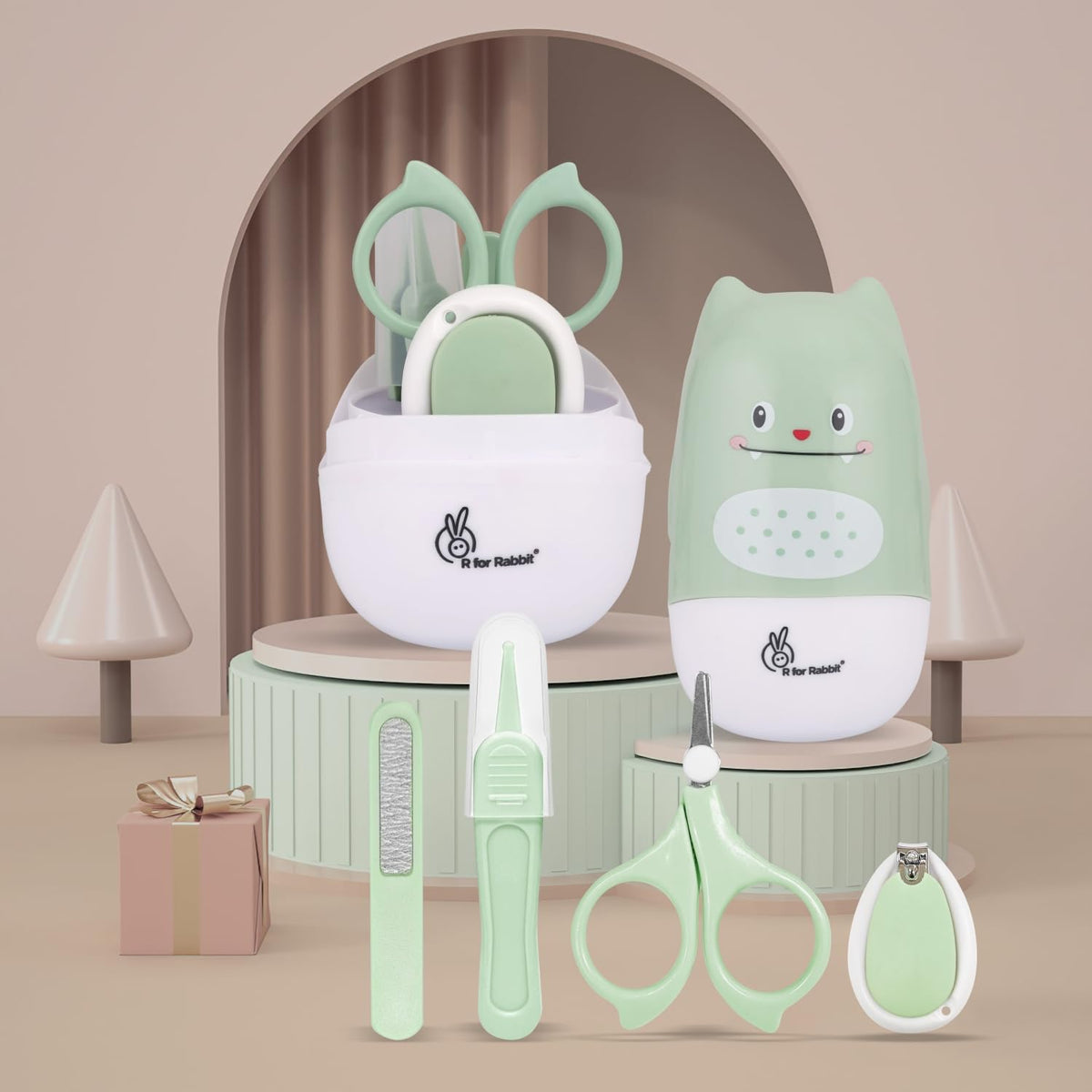 R For Rabbit Stylo Kitty New Born Baby 4 In1 Nail Grooming Kit For Baby Manicure Set With Kids Nail Cutter, Tweezer, Nail Filer 
