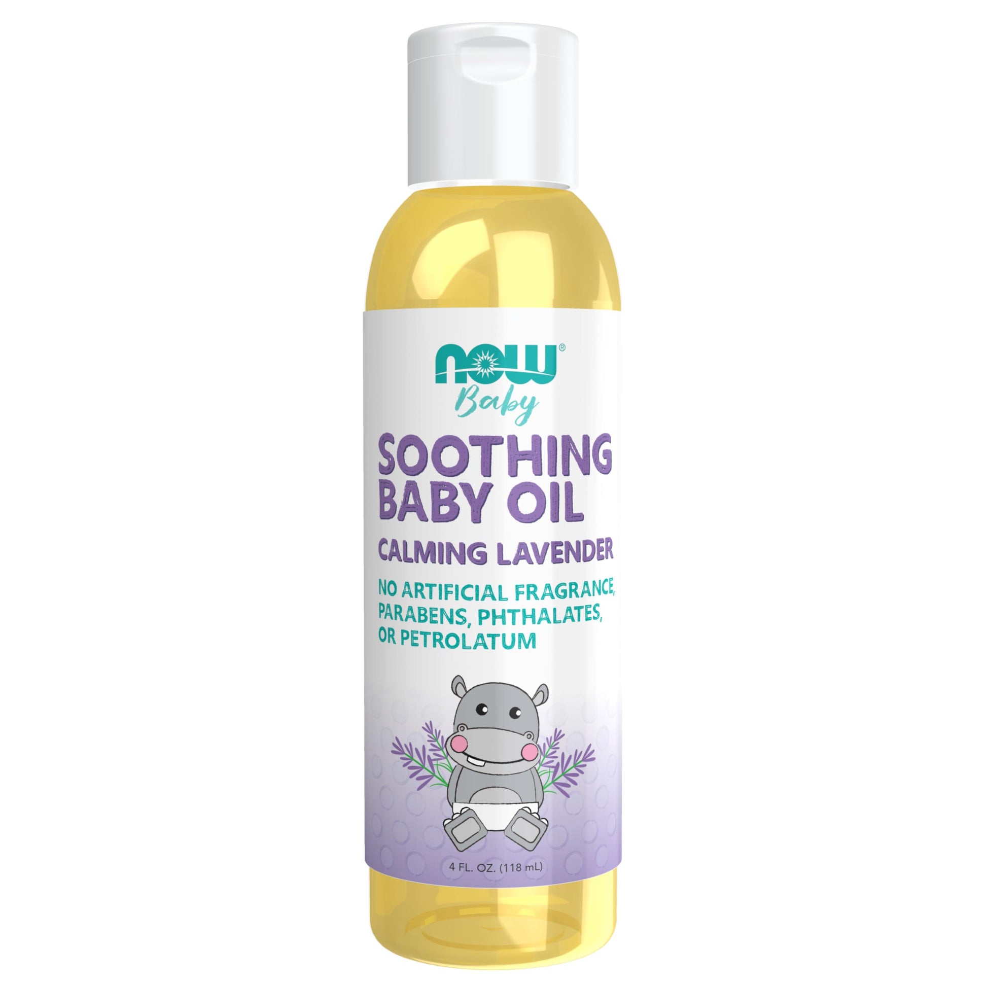 Now Foods Baby, Soothing Baby Oil, Calming Lavender, No Artificial Fragrance, Parabens, Phthalates, Or Petrolatum, 4-Ounce