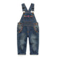 Kidscool Space Baby & Little Girls Denim Overalls,Jean Workwear,Deep Blue,18-24 Months