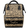 Personalized Baby Boys Diaper Backpack Waterproof Nappy Backpack for Mom Dad Gifts Stroller Nappy Bag 11x7x15.7 inches Leopard S