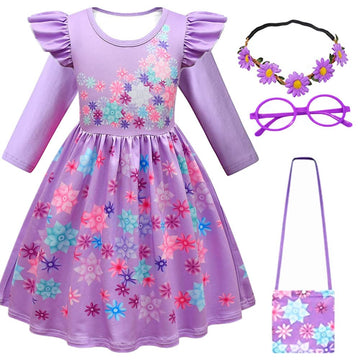 Choadam Mirabel Dress For Girls And Toddlers Princess Dress Black Witch Costume Princess Asha Costume Q40-150