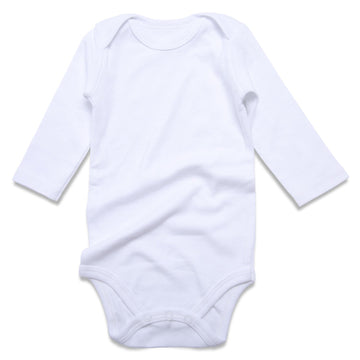 Romperinbox White Onsies Baby Boy Girl Newborn Long Sleeve Unisex Infant Cotton Basic Bodysuits 1 Pack 0-24 Months (18-24 Months