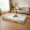 Tarkan Foldable Baby Play Mat With Raised Borders, Soft Foam DoubleSided Crawling Mat, 150 X 150 Cm X 8Mm, Animal Design, Compa