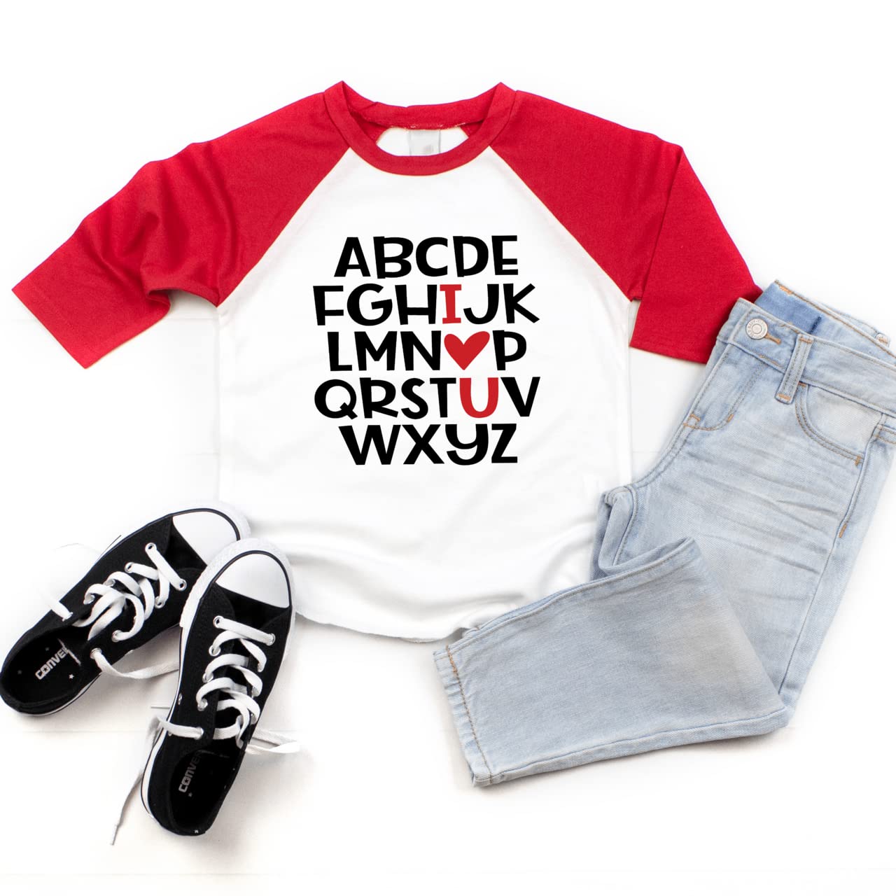Bump And Beyond Designs Cute Girls And Boys Valentine'S Day Shirt, I Love You (Red 2T)