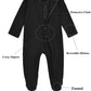 Aablexema Baby Footie Pajamas With Mittens - 3Pcs Infant Footed Sleeper Cotton Sleepwear Outfits(White/Black/Zebra, 6-9M)