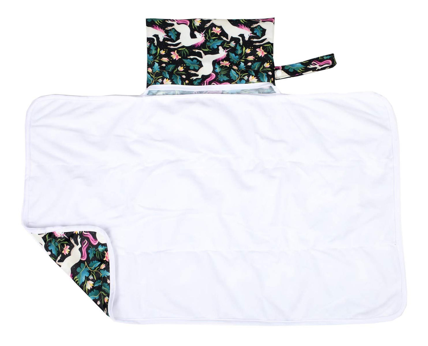 Sigzagor Baby Diaper Changing Mat Pad Portable Foldablet Waterproof (Horse Flower)