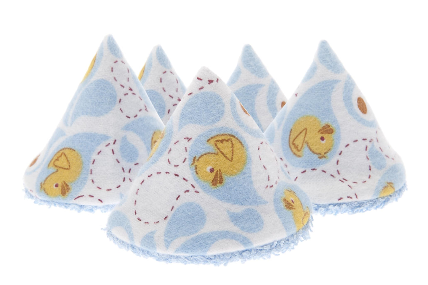 Washable cotton Pee-pee Teepees that shield baby boys pee during diaper changes. Makes a great add-on gift for a baby shower tha