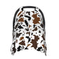 Brown Black Cow Skin Baby Car Seat Canopy Cover Multi Use Nursing Cover For Newborn Car Seat Canopy Mom Nursing Breastfeeding Co