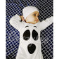 Baby Boys Girls Halloween Clothes Newborn First Halloween Romper Ghost Outfit (White,3-6 Months)