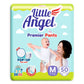 Little Angel Premier Pants Baby Diapers, Medium (M) Size, 50 Count, Cottony Soft Material, Breathable, Extra Dry Core, Stretchab