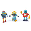 Tender Leaf Toys - Robot Construction - 17 Pieces Wooden Construction Set to Build and Stack 3 Robot in Endless Variations - Dev