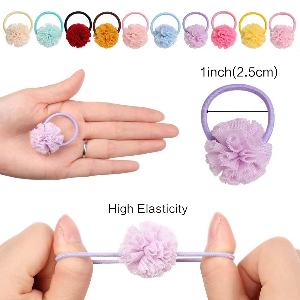 Baby Hair Accessories: 20 Pcs Small Cute Ponytail Holders For Little Girls And Toddlers (A1)