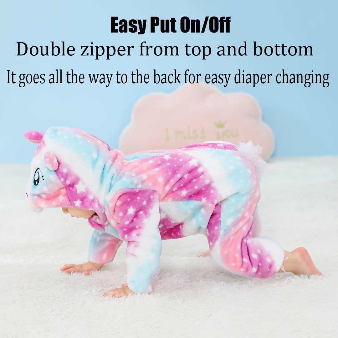 Baby Unicorn Costumes Unisex Toddler Outfit Halloween Dress Up Romper 2-6 Months