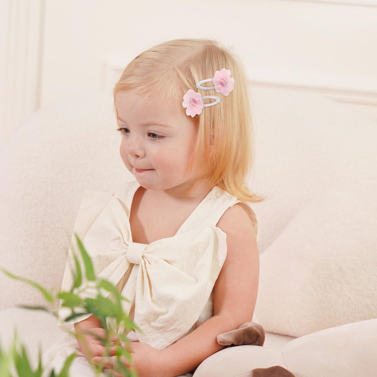 Yhxx Ylen Chiffon Flower Hair Clips Snap Hair Clips Non Slip Wrapped Handmade Floralbaby Hair Clips Hair Accessories For Girls N