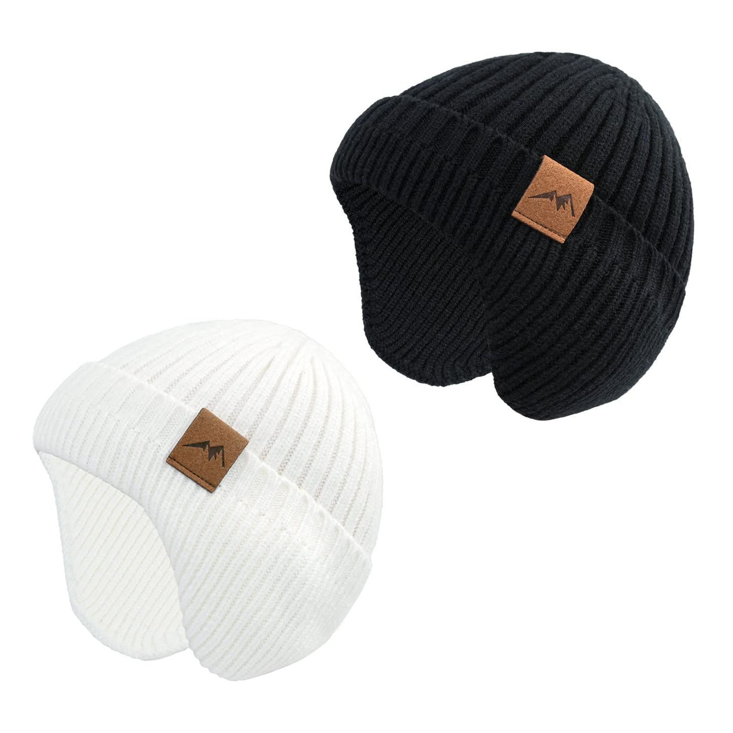 Poximi Baby Boy Winter Hat Toddler Warm Beanie Girl Knit Hats With Earflap Kid Cute Earmuffs