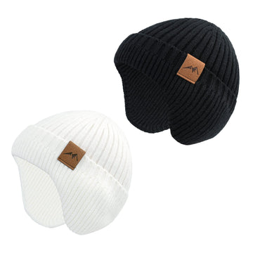 Poximi Baby Boy Winter Hat Toddler Warm Beanie Girl Knit Hats With Earflap Kid Cute Earmuffs
