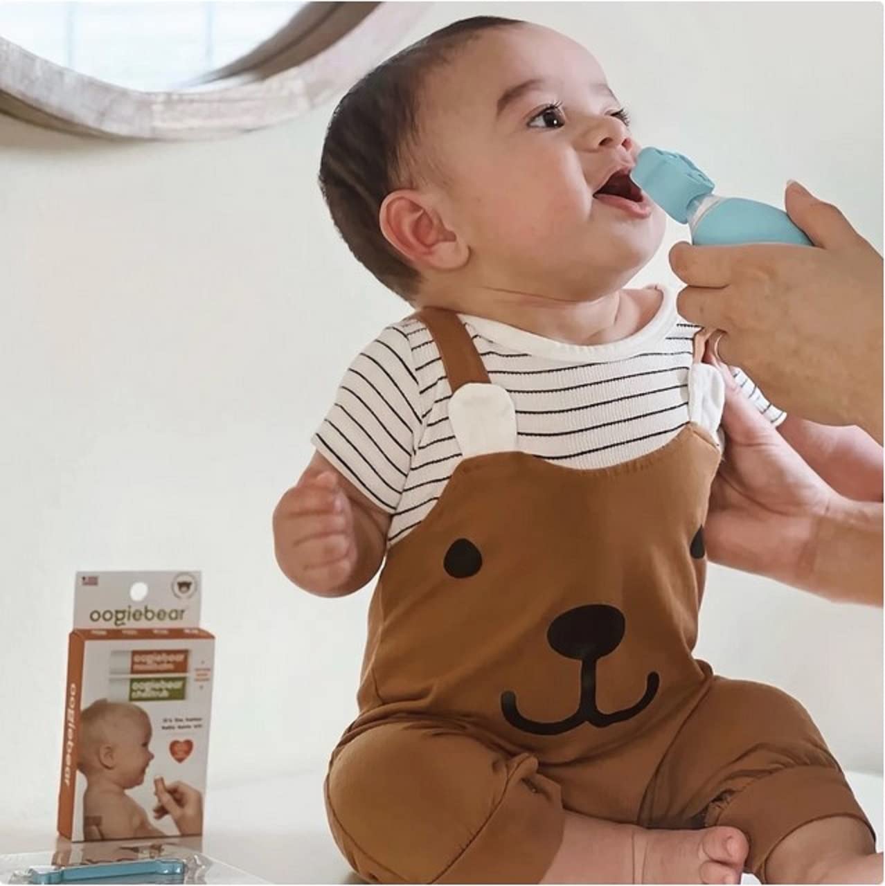 oogiebear: Baby Nasal Aspirator - Safe Booger & Earwax Remover for Newborns, Infants, Toddlers - Better Syringe, Airtight Suctio