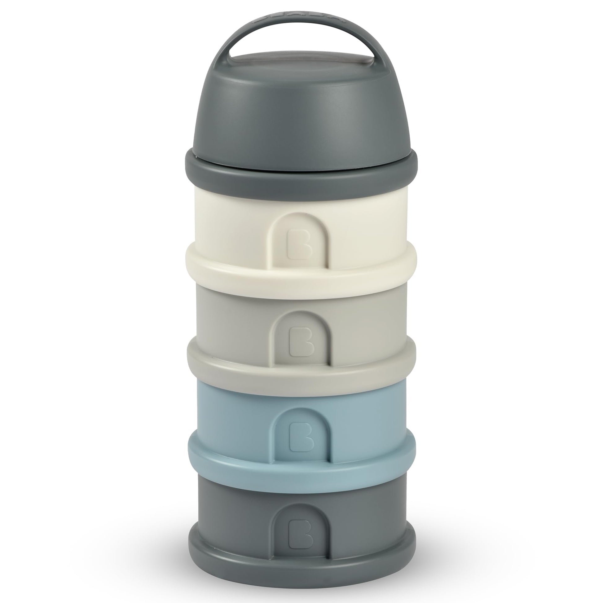 Beaba Stacked Formula Container - Airtight Multifunctional Storage Container For Storing Milk Powder And Baby Food, 4 Interchang