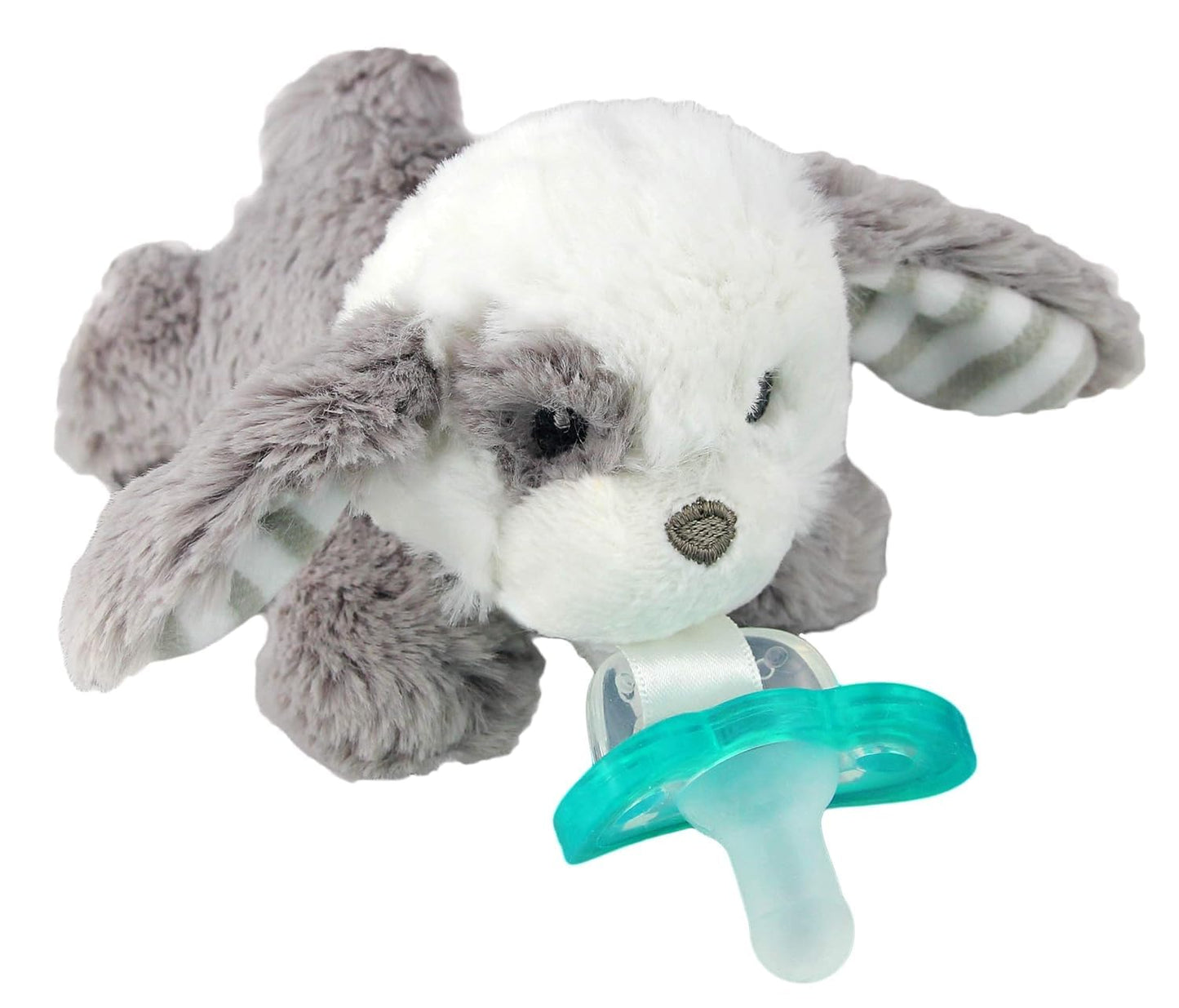 Razbaby Razbuddy Jollypop Pacifier Holder With Removable Baby Pacifier, Puppy