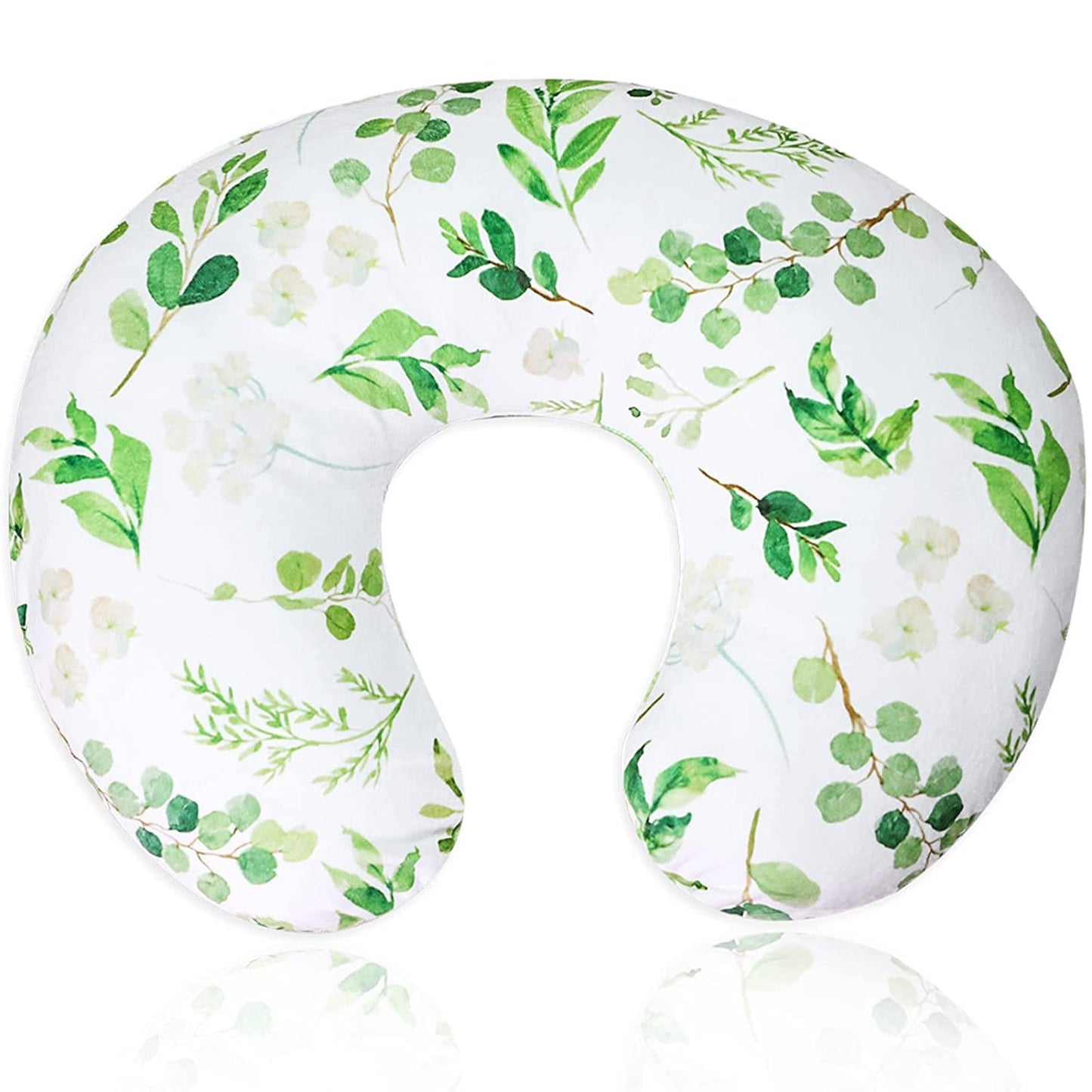 TANOFAR Baby Nursing Pillow Cover, Green Leaf Newborn Breastfeeding Pillow Slipcover for Boys & Girls, Cushion Cute Cover, Soft 