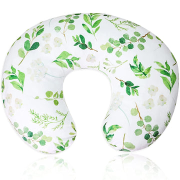 TANOFAR Baby Nursing Pillow Cover, Green Leaf Newborn Breastfeeding Pillow Slipcover for Boys & Girls, Cushion Cute Cover, Soft 