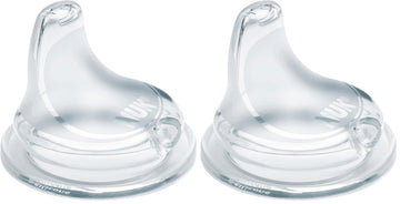 NUK Replacement Silicone Spout, Clear Size: 2 Pack, Model: 62815