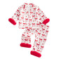 Kuriozud Toddler Girl Pajamas Valentines Day Baby Silk Satin Nightgown Little Kids Girls Pjs Button Down 2 Piece Pajamas Set (Va