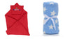 CTMKIDS Baby Wrap with Cap for Kids 74x74 cm  Red & Baby Blankets New Born Pack of Star Wrapper Bedsheet  Sky Blue