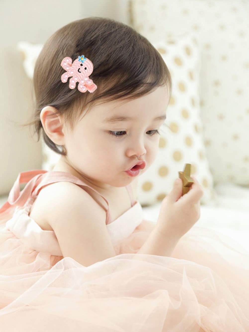 Insowni 16 Pack Embroidery Cute Fruit Animal Fully Lined Alligator Hair Clips Accessories Barrettes For Baby Girl Toddlers Infan