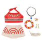Dressy Daisy Little Girls Ocean Adventure Princess Halloween Costume Skirt Set Party Outfit Dress Up with Accessories Size 6